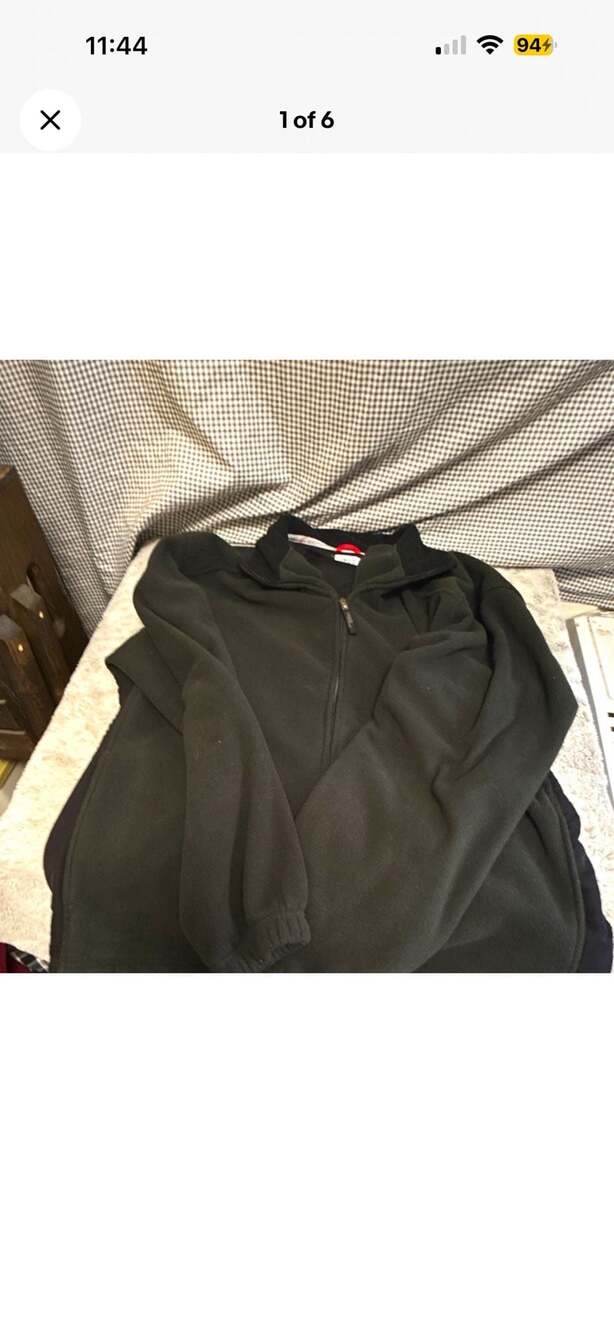 IZOD PFX Mens Full Zip Up Fleece Jacket XXL/XXG Black